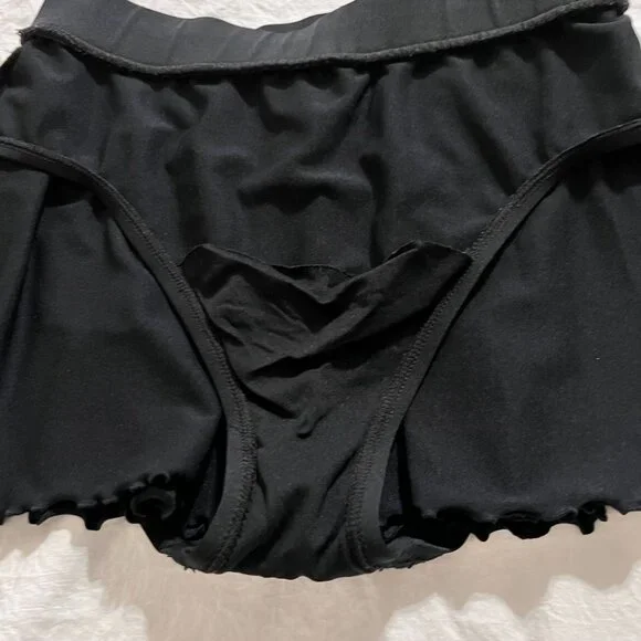 Catalina Black Ruffle Swim Skirt Bikini Bottom Size L Coverup
